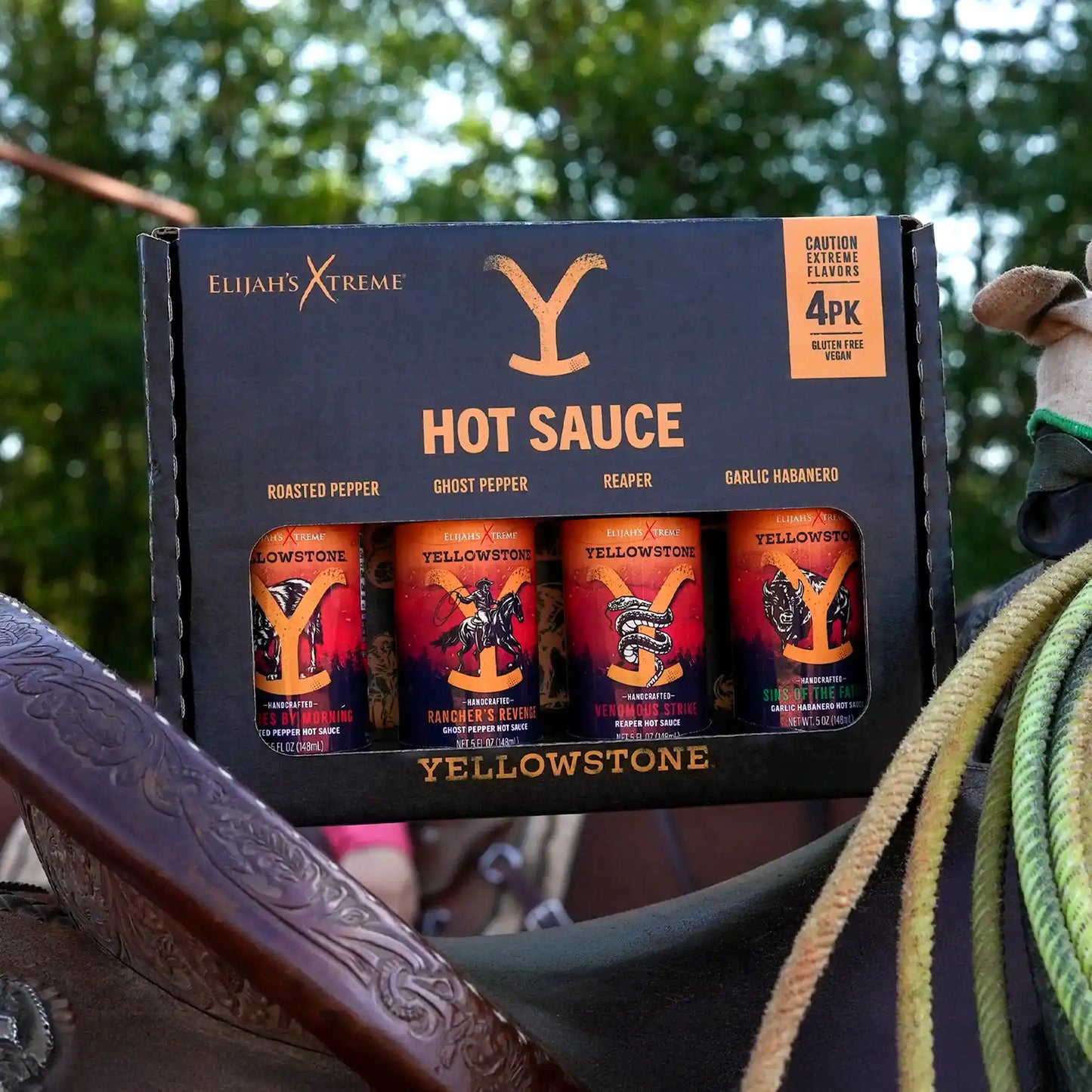 Yellowstone Hot Sauce Variety Pack 4 Bottles (Online Exclusive)