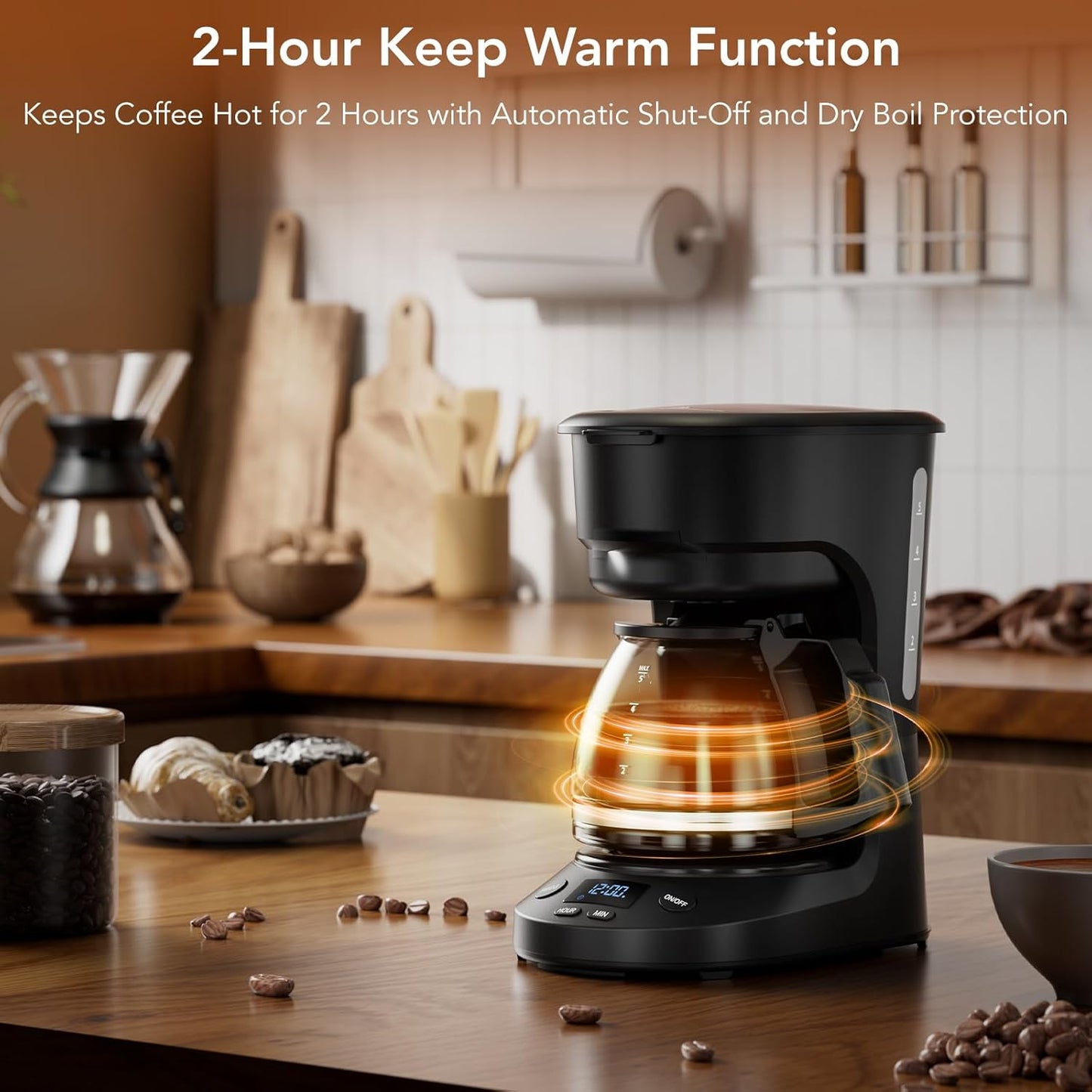5-Cup Drip Coffee Maker -  (Online Exclusive) Programmable, Auto Brew, Auto Pause, Keep Warm Function CM3710H