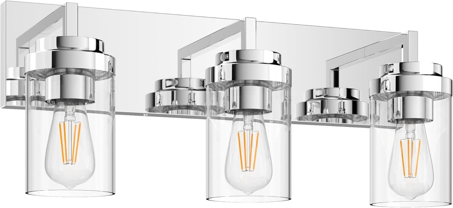 (Online Exclusive) Vanity Light with Clear Glass Shade