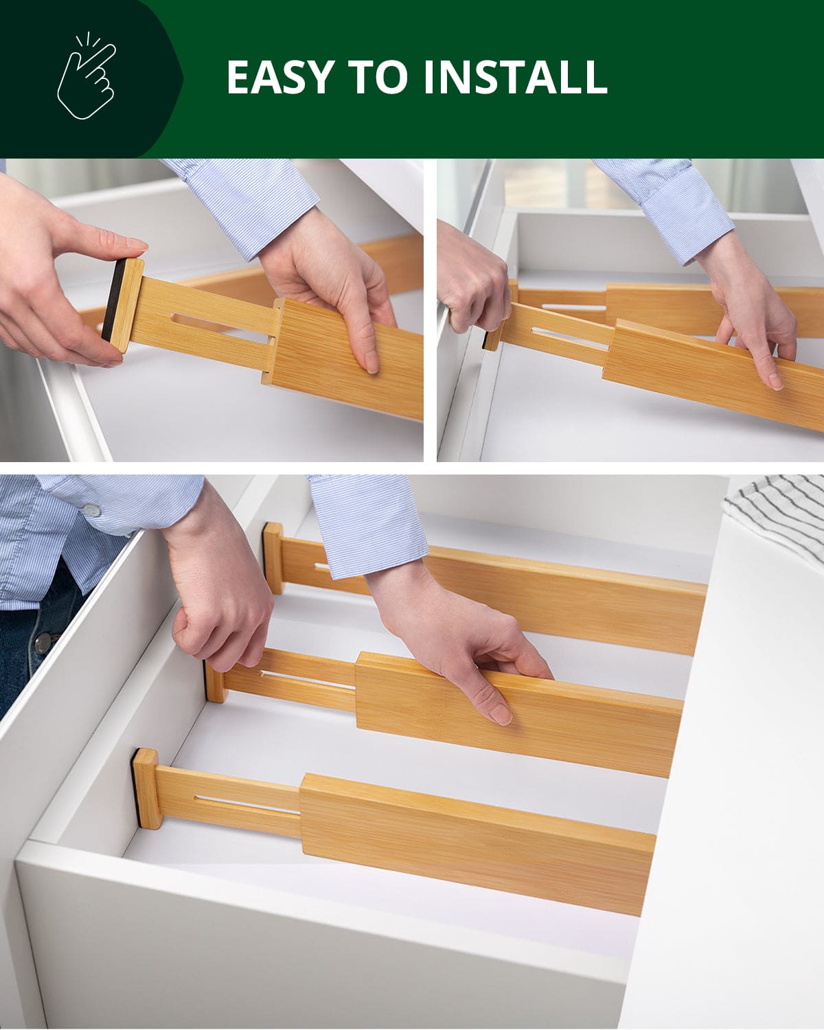 Drawer Dividers 22”, Natural  (Online Exclusive)