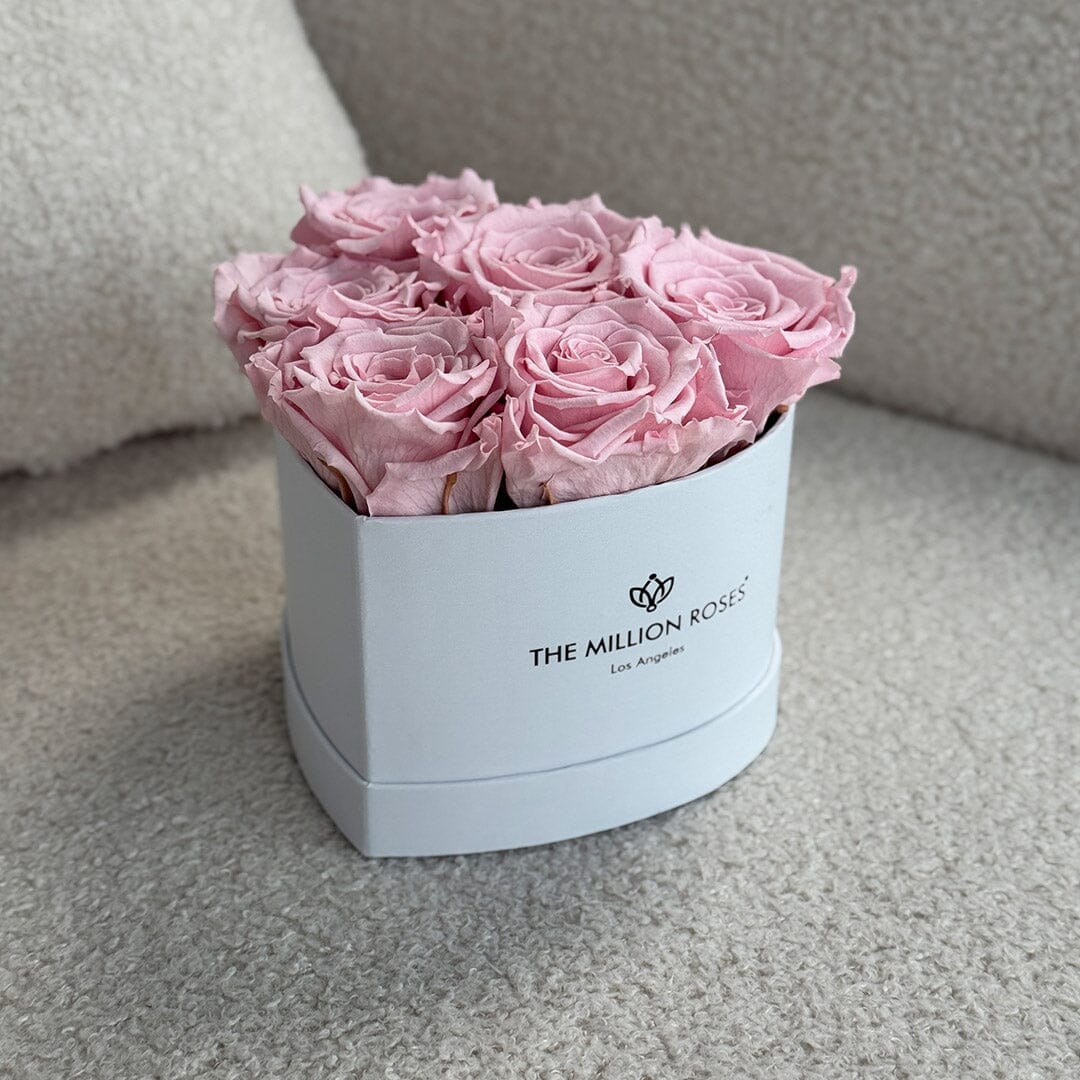 Baby Heart White Box | Light Pink Roses  (Online Exclusive)