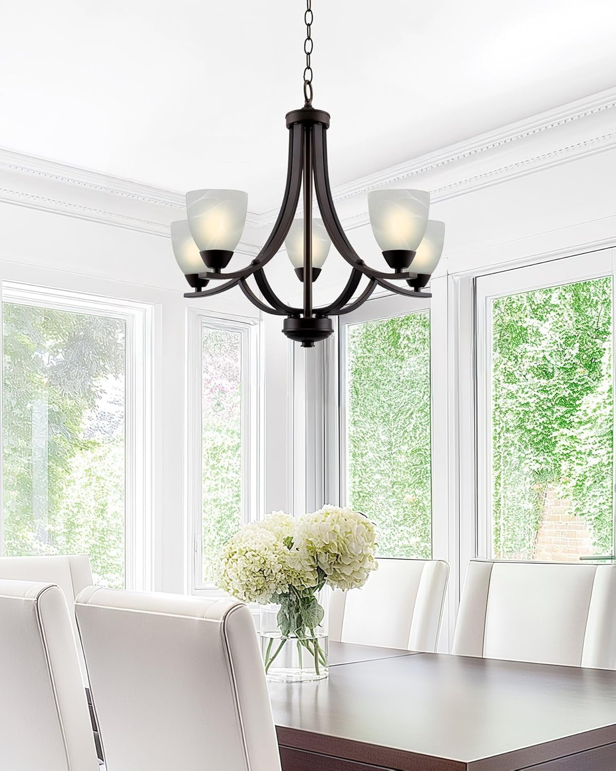 Contemporary 5-Light Large Chandelier  (Online Exclusive)