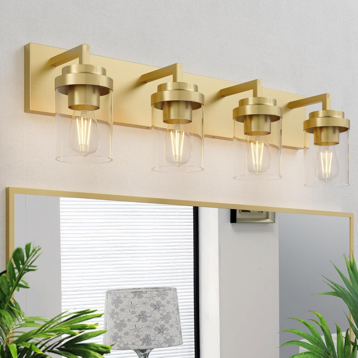 (Online Exclusive) Vanity Light with Clear Glass Shade