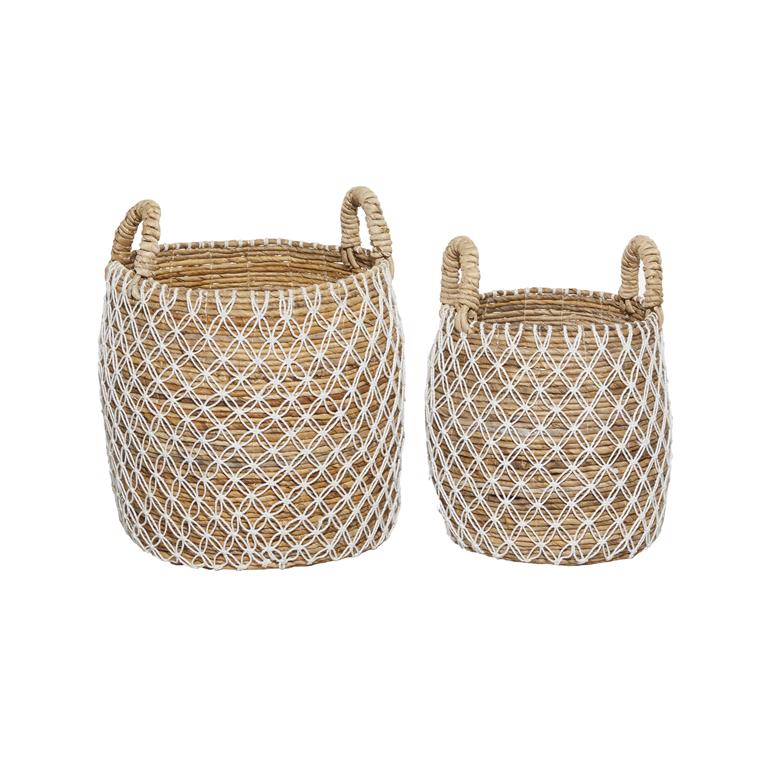 BANANA LEAF STORAGE BASKET WITH HANDLES