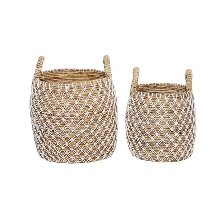 BANANA LEAF STORAGE BASKET WITH HANDLES