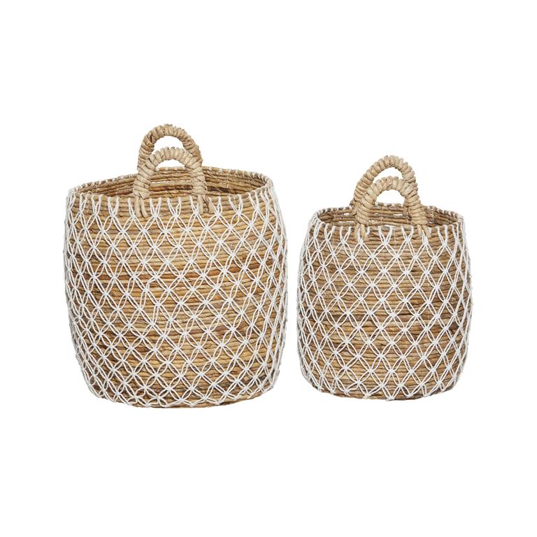 BANANA LEAF STORAGE BASKET WITH HANDLES