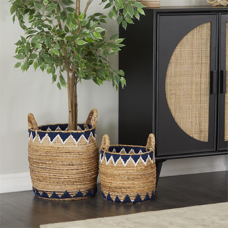 BANANA LEAF STORAGE BASKET WITH HANDLES