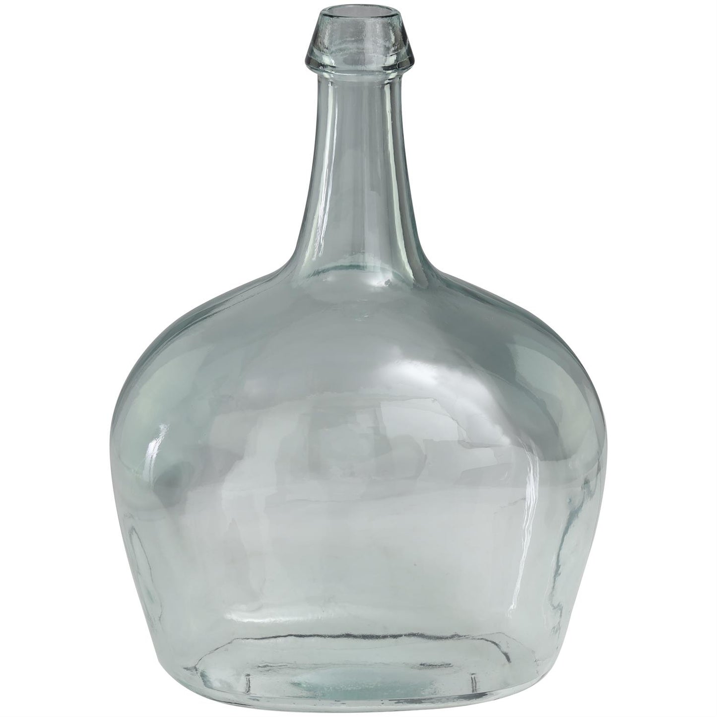 CLEAR RECYCLED GLASS SPANISH BOTTLE VASE