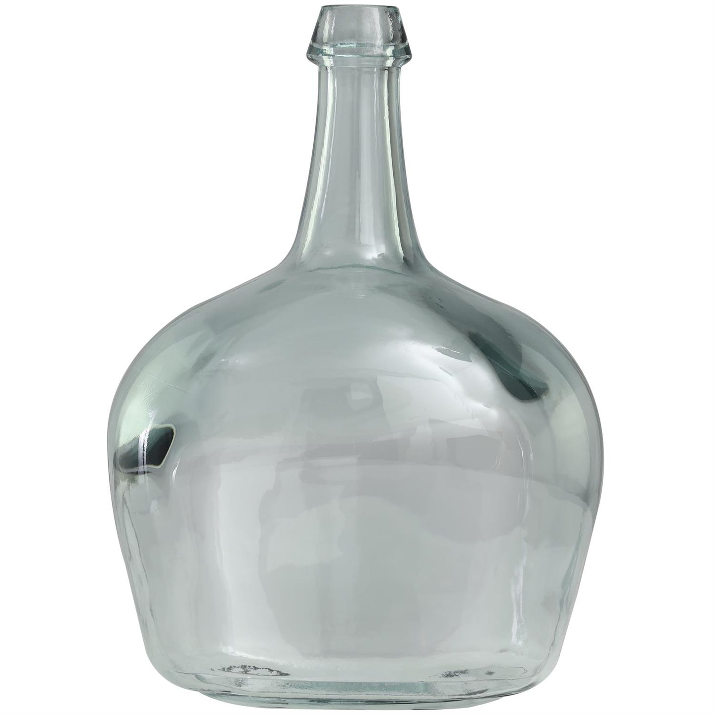 CLEAR RECYCLED GLASS SPANISH BOTTLE VASE