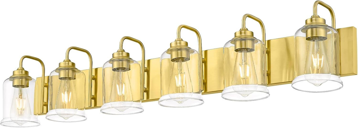 Farmhouse Glass Bathroom Vanity Light Fixture (Online Exclusive)