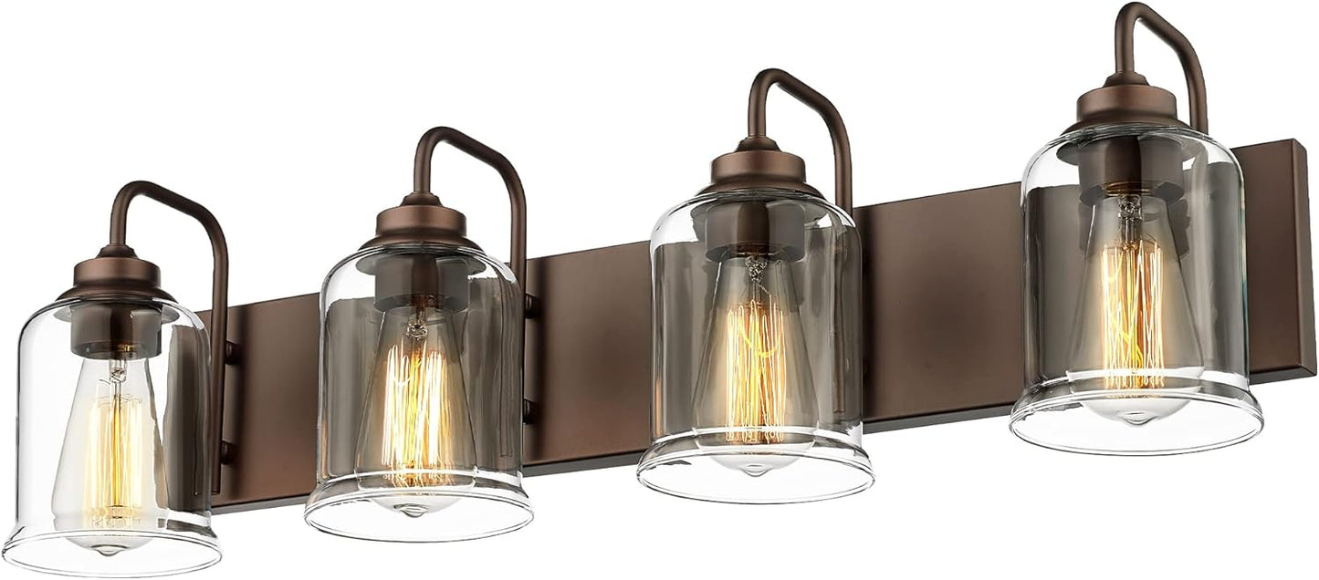 Farmhouse Glass Bathroom Vanity Light Fixture (Online Exclusive)