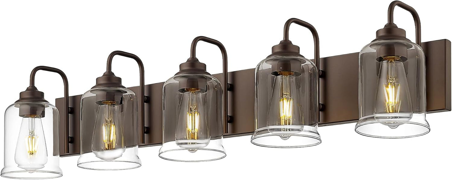 Farmhouse Glass Bathroom Vanity Light Fixture (Online Exclusive)