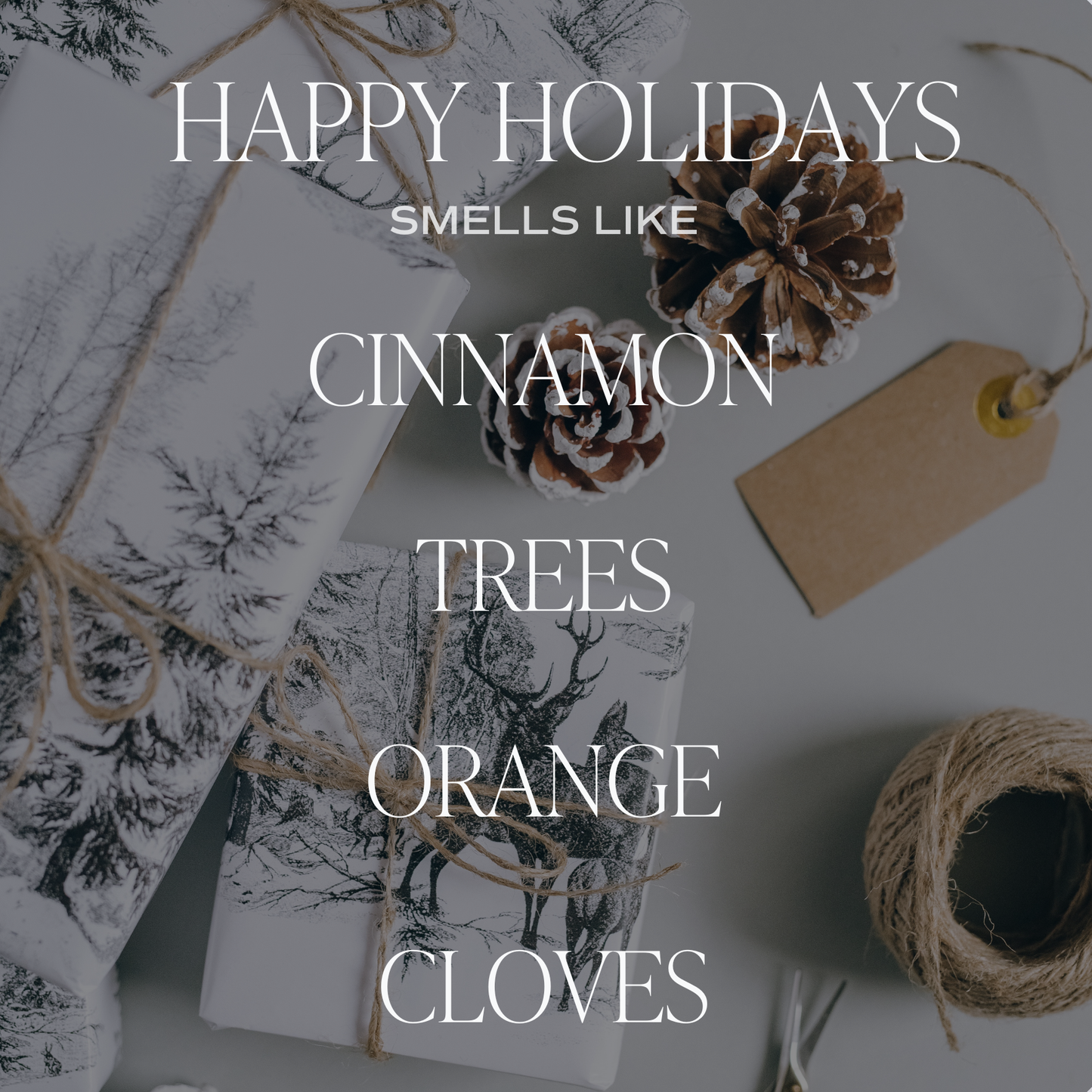 Happy Holidays Candle