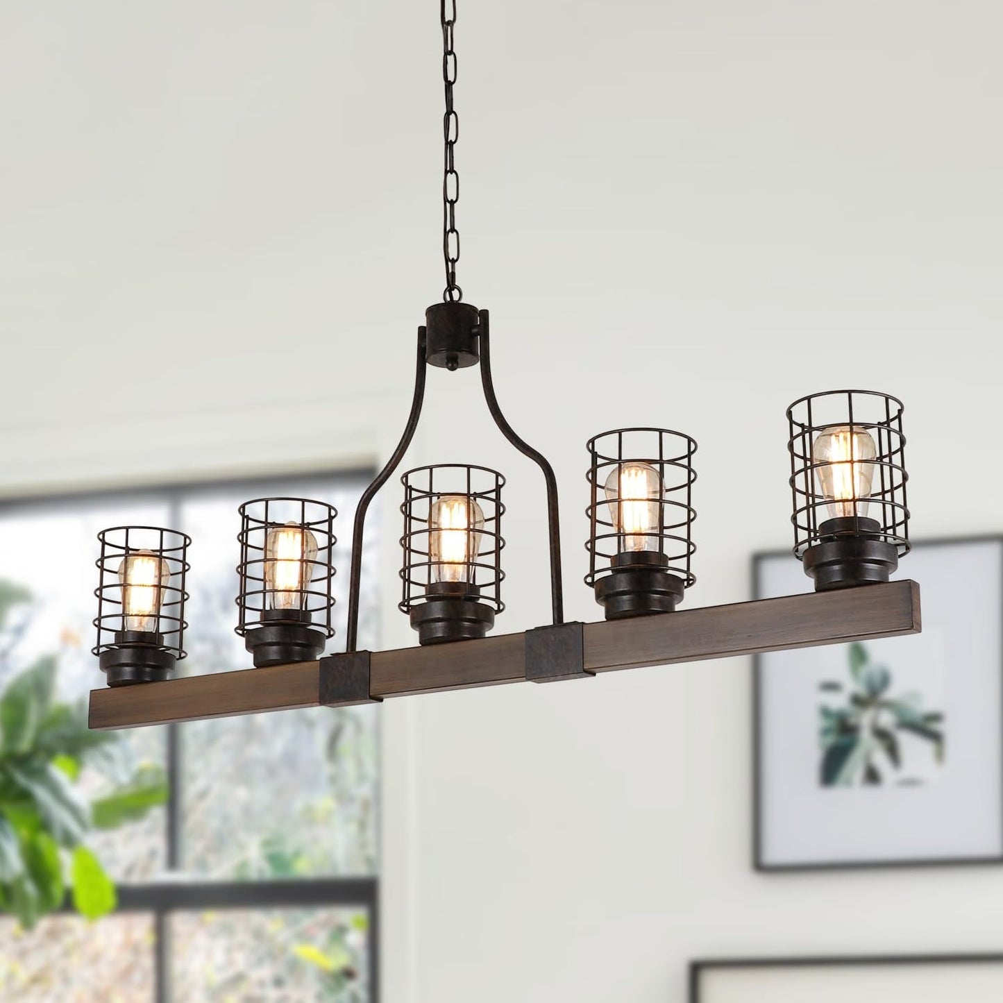 Farmhouse 5-Light Cage Rustic Chandelier  (Online Exclusive)