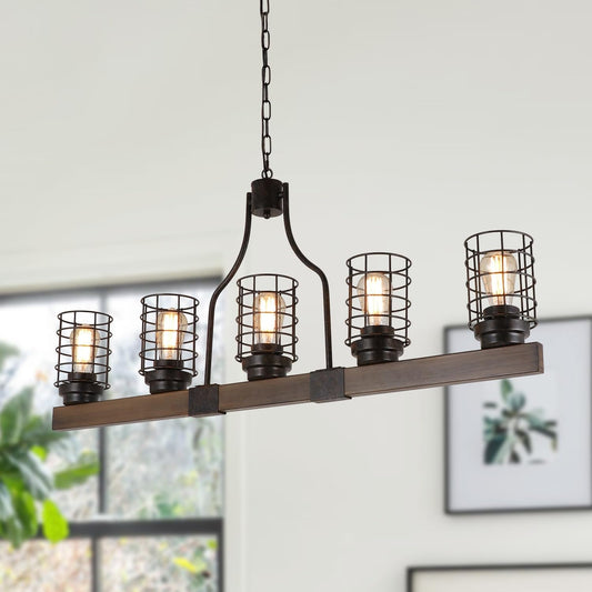 Farmhouse 5-Light Cage Rustic Chandelier  (Online Exclusive)