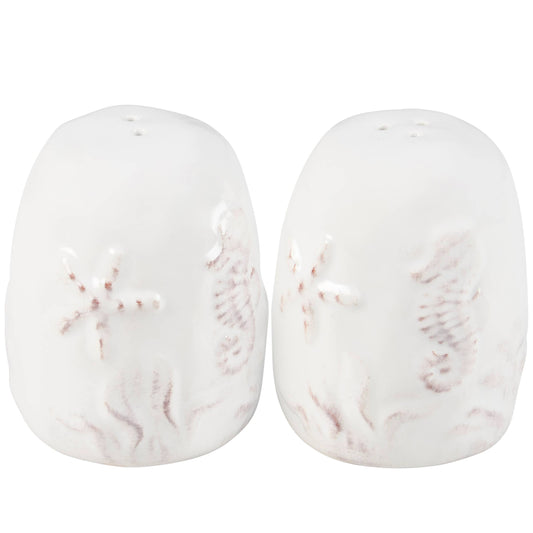 Embossed Beach Salt And Pepper Shakers