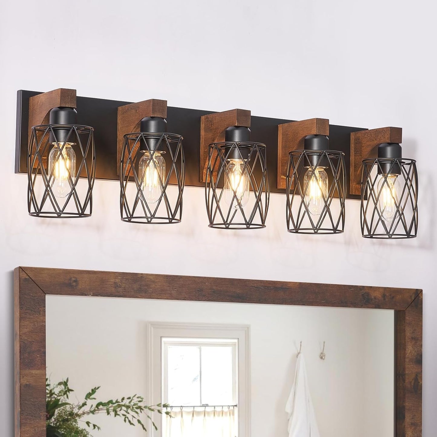 3-Light Wood Bathroom Light Fixture  (Online Exclusive)