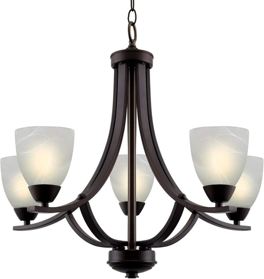 Contemporary 5-Light Large Chandelier  (Online Exclusive)