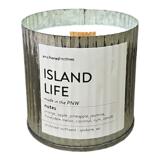 Island Life Rustic Wood Wick Candle