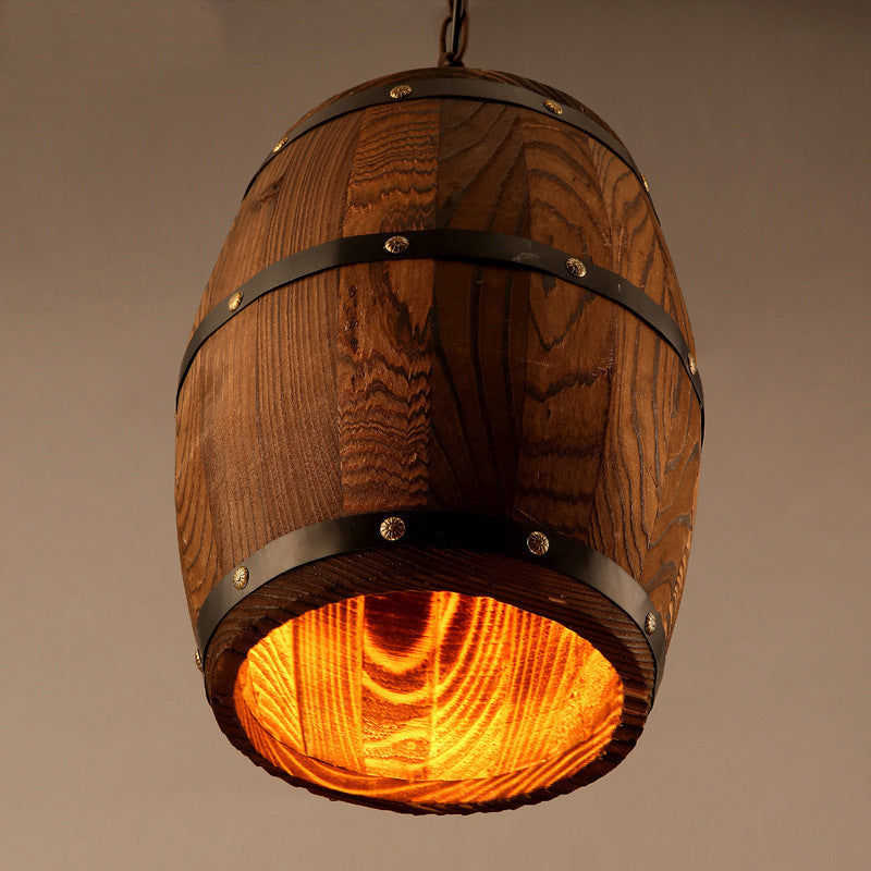 Creative personality (Online Exclusive) wine barrel wooden chandeliers