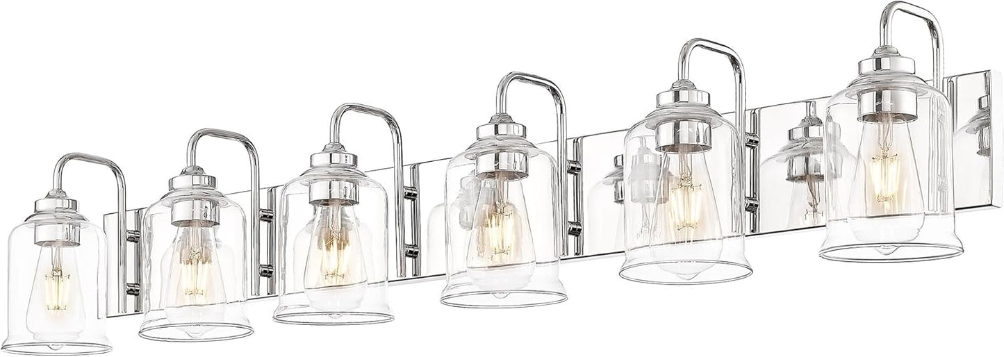Farmhouse Glass Bathroom Vanity Light Fixture (Online Exclusive)