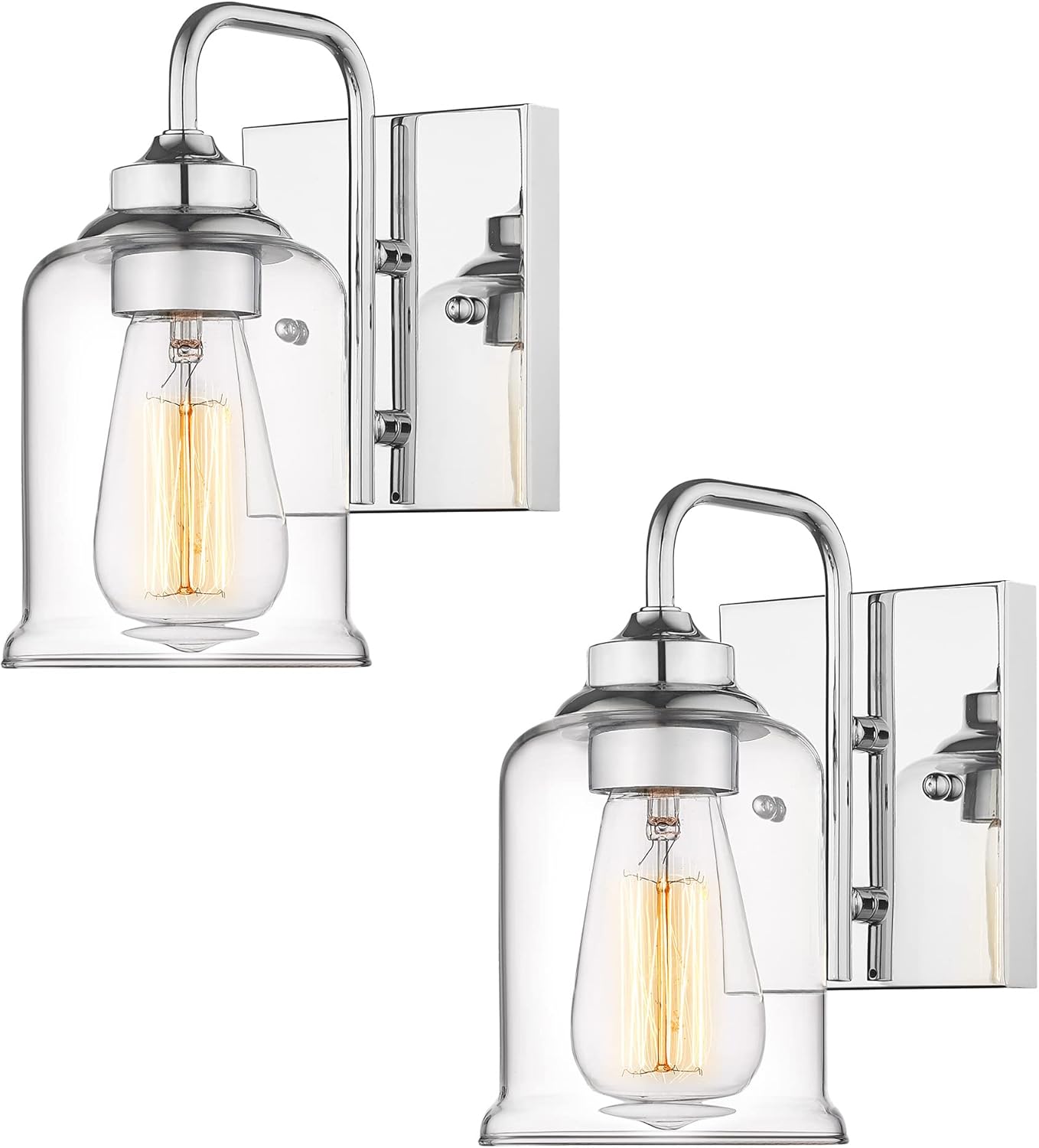 Farmhouse Glass Bathroom Vanity Light Fixture (Online Exclusive)