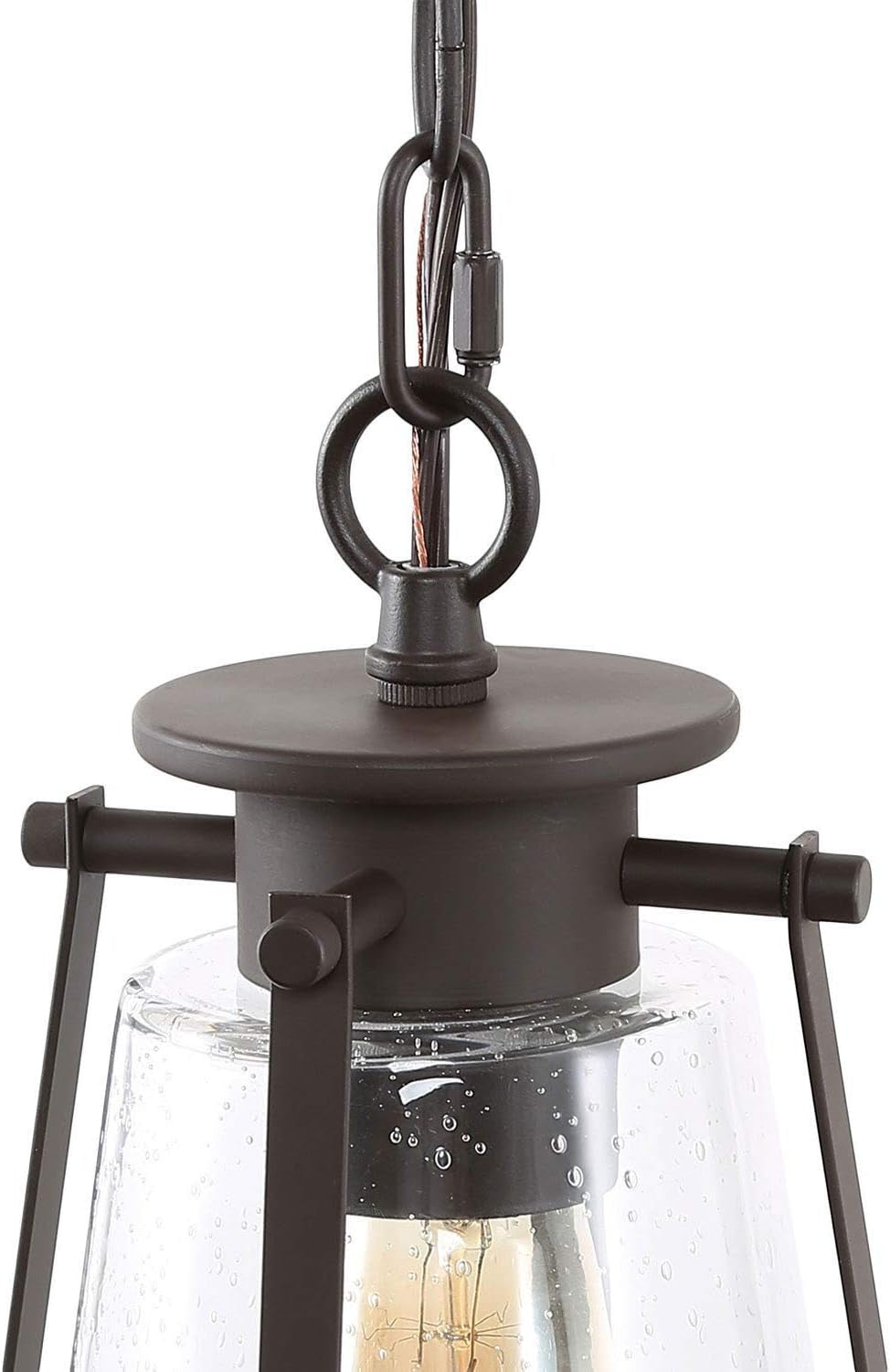 Farmhouse Pendant Lighting with Seeded Glass Shade  (Online Exclusive)