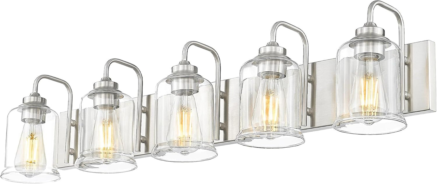 Farmhouse Glass Bathroom Vanity Light Fixture (Online Exclusive)