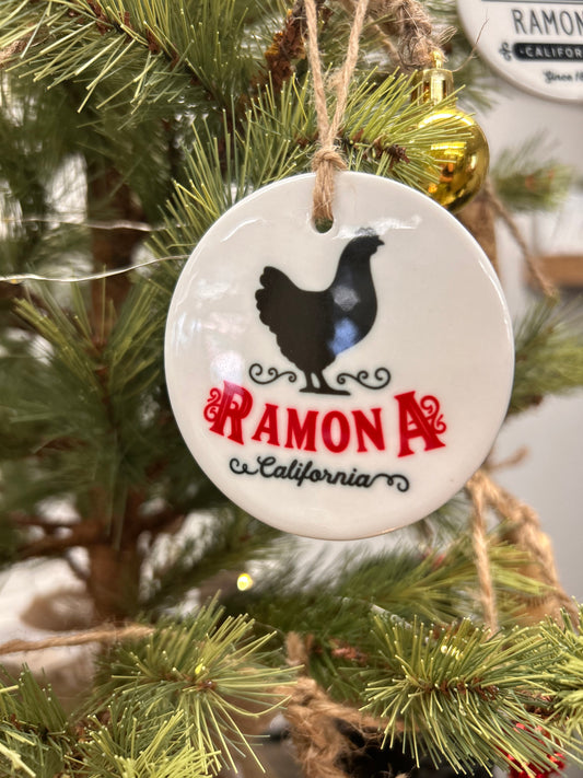 Vintage Ramona Chicken Ornament