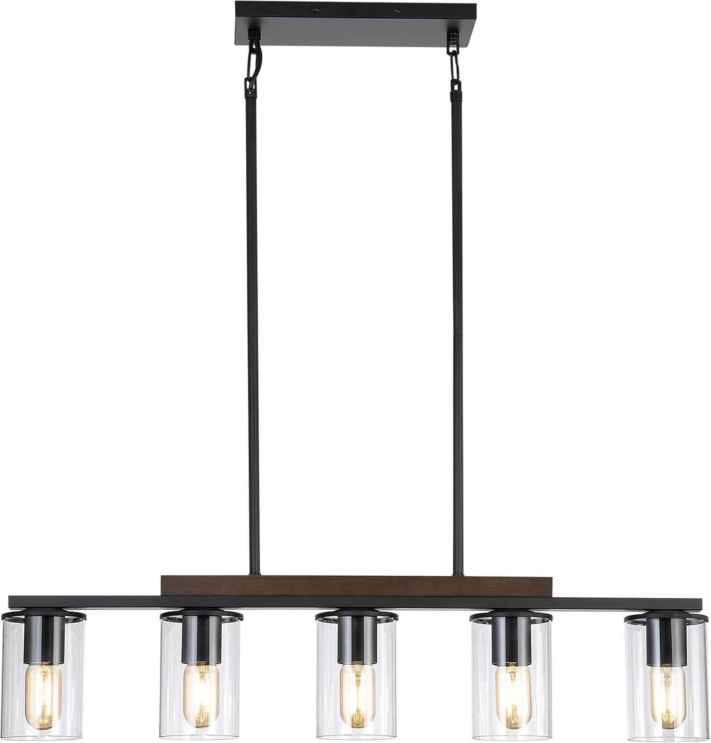 Farmhouse Black Linear Chandelier  (Online Exclusive)
