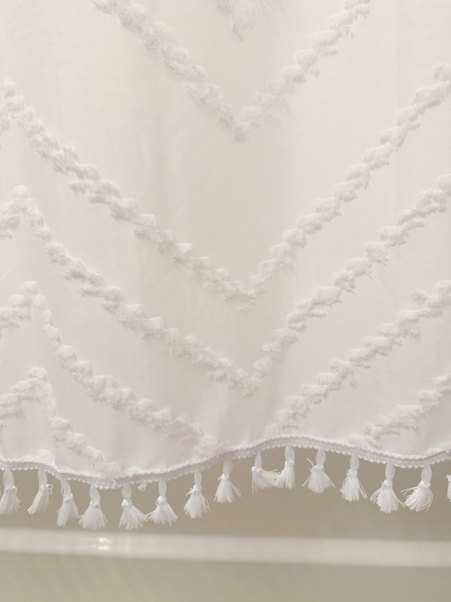 Capri Tufted Chevron Shower Curtain (Online Exclusive)
