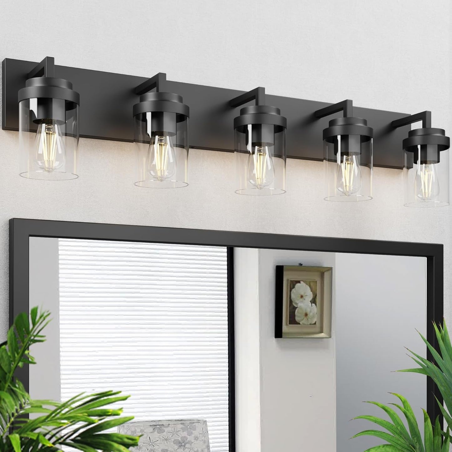 (Online Exclusive) Vanity Light with Clear Glass Shade