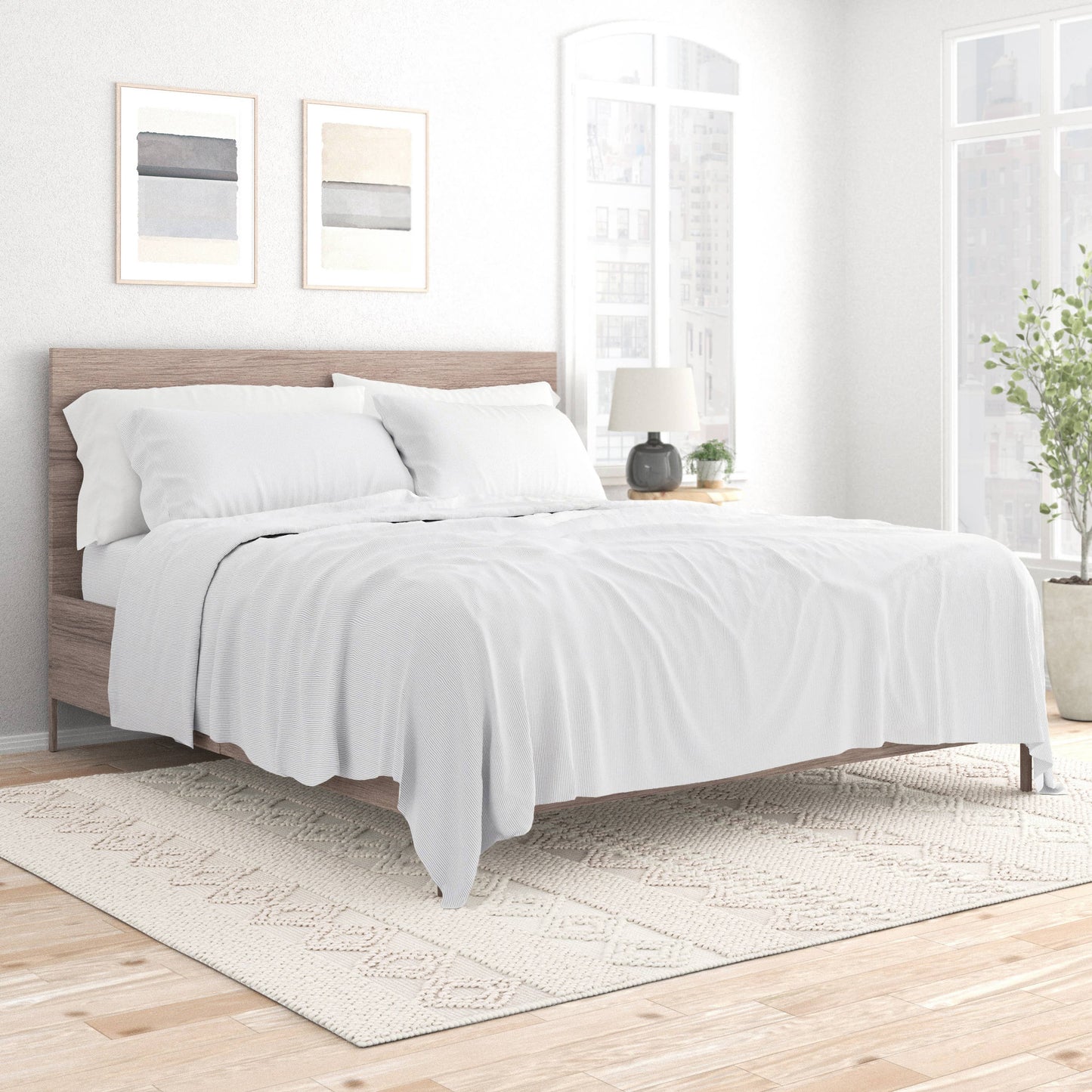 Premium Pinstriped 4pc Sheet Set