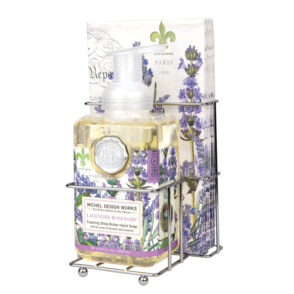 Lavender Rosemary Foaming Hand Soap & Napkin Set