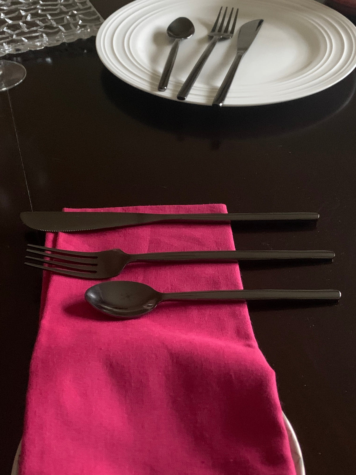 Black Stainless Steel Flatware 36 PC Set-Dinner knives, Dinner Forks, Teaspoons (Online Exclusive)