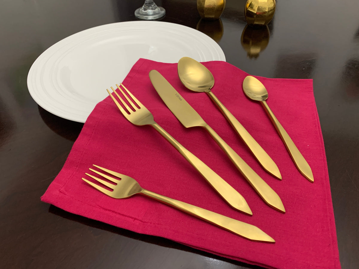 Flatware set of 20 Pieces Golden Stainless Taj Look (Online Exclusive)