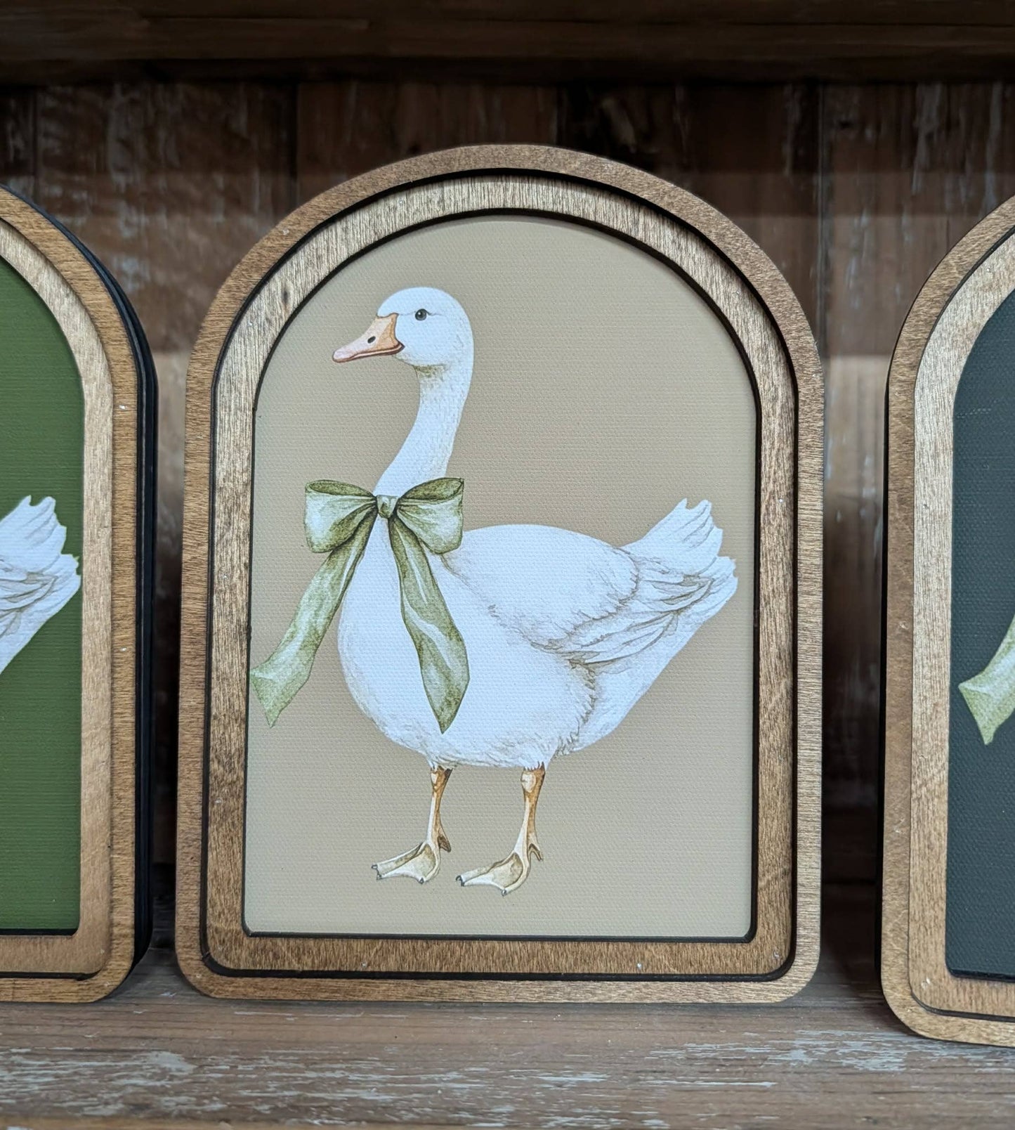 Arch Top Spring Goose Framed Art