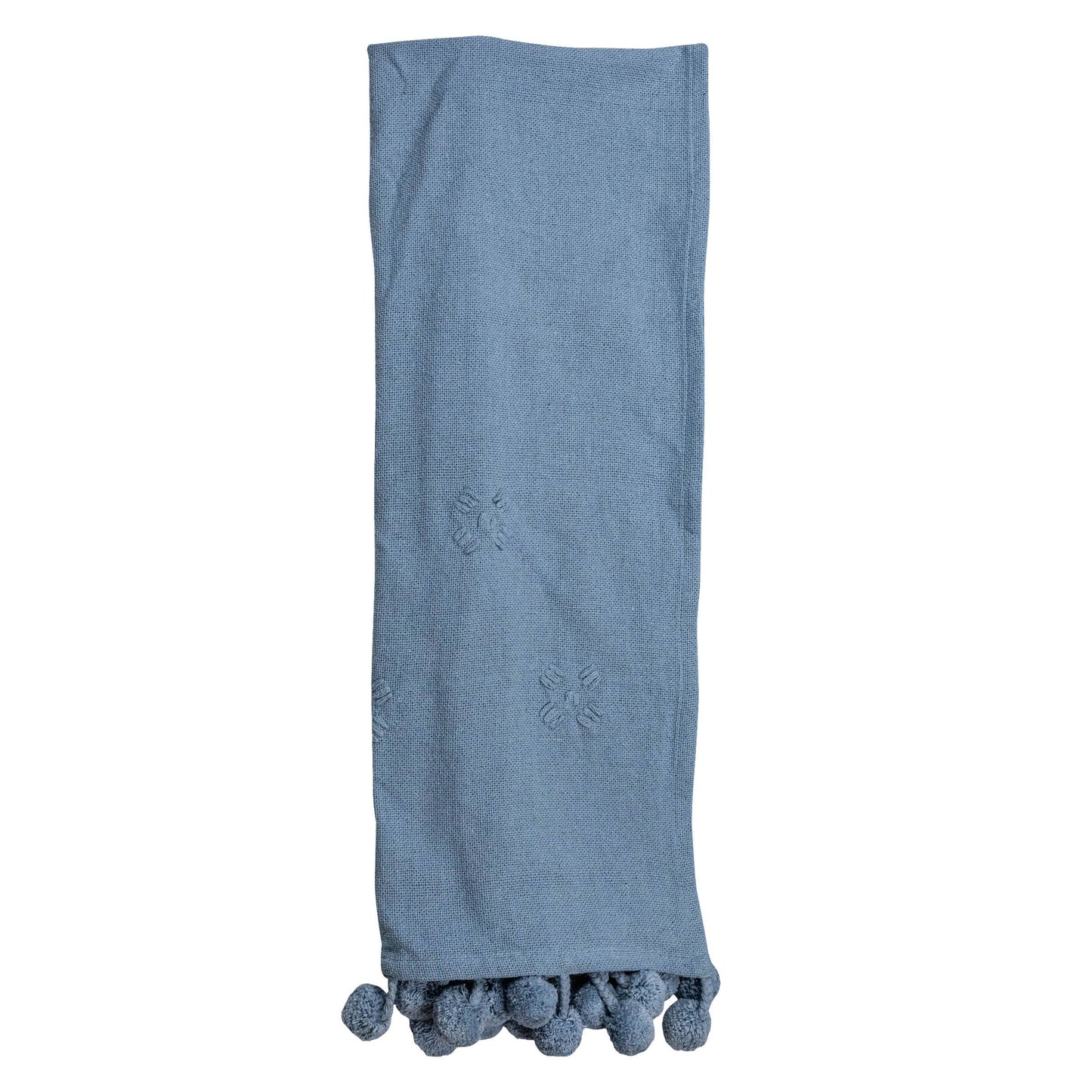 Hand Woven Pilar Throw Blue