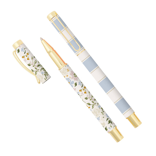 Floral Metal Pen Set