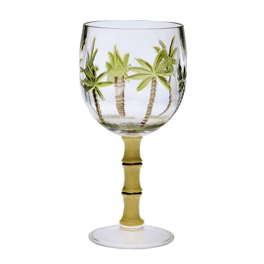 Palm Tree Wine Glass