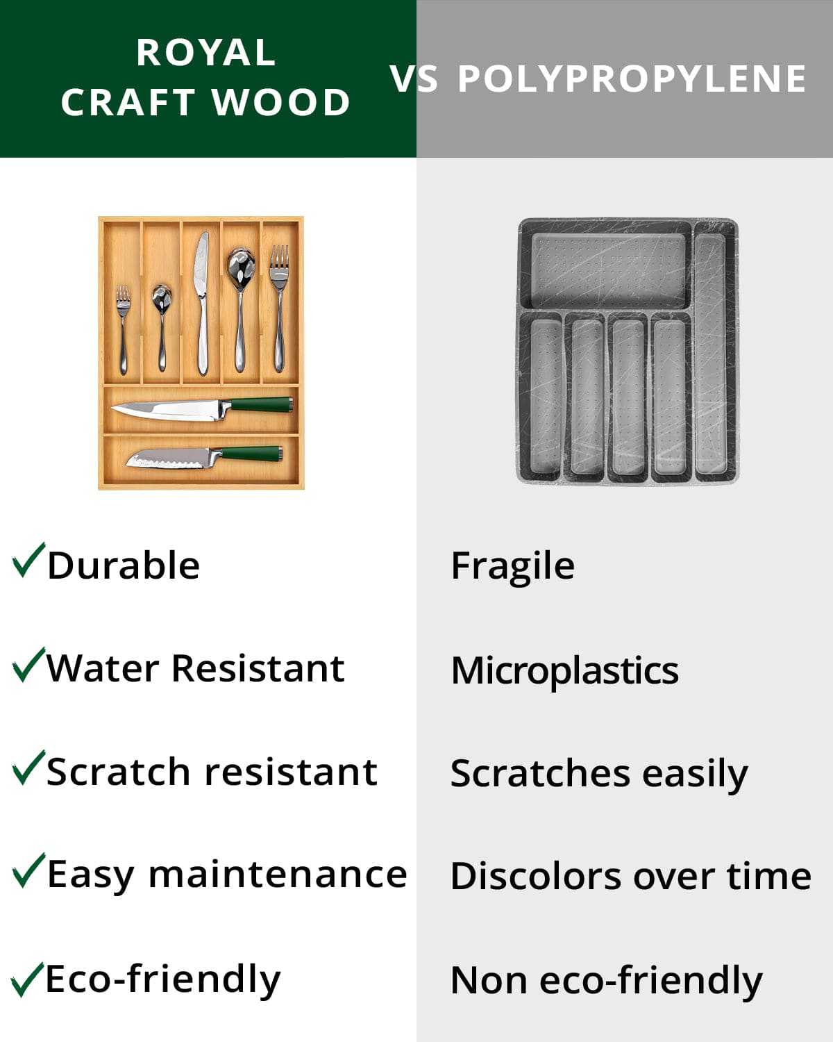 Basic Silverware Drawer Organizer, Natural  (Online Exclusive)