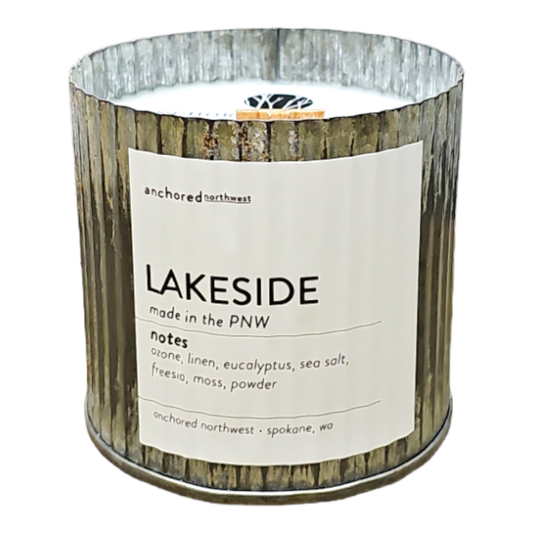 Lakeside Rustic Wood Wick Candle