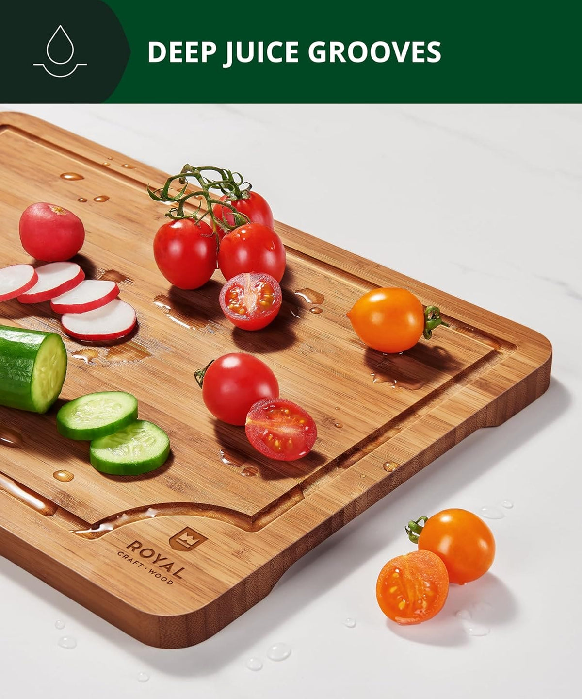 Cutting Board Set of 3, Bamboo, Brown  (Online Exclusive)