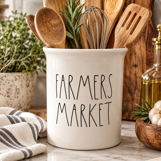 Rae Dunn “Farmers Market” Ceramic Utensil Holder 🌿