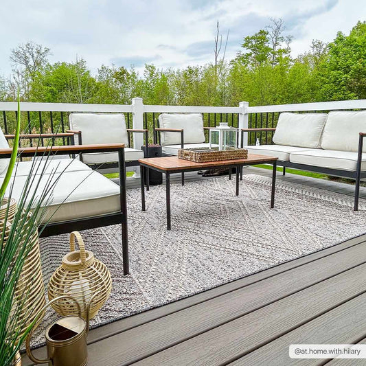 Beige Charcoal Areli Area Rug  (online exclusive