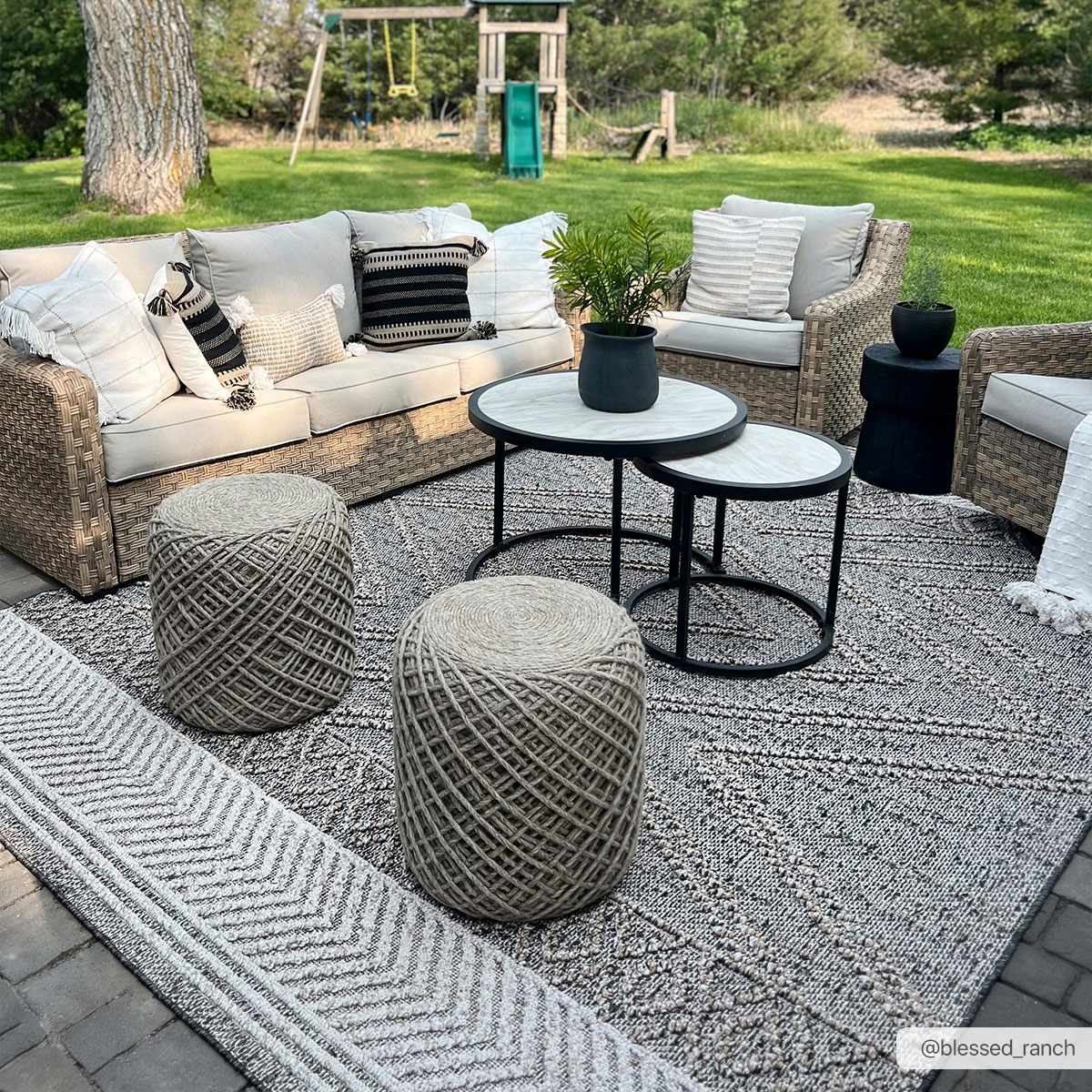 Beige Charcoal Areli Area Rug  (online exclusive