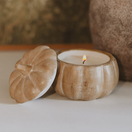 Pumpkin Spice Soy Candle - Ceramic Pumpkin Jar - 8 oz  (Online Exclusive