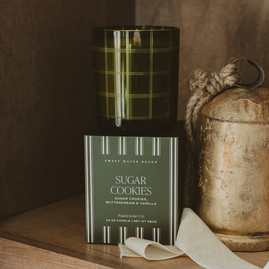 Sugar Cookies Soy Candle - Boxed Tinted Glass Jar - 12 oz  (Online Exclusive