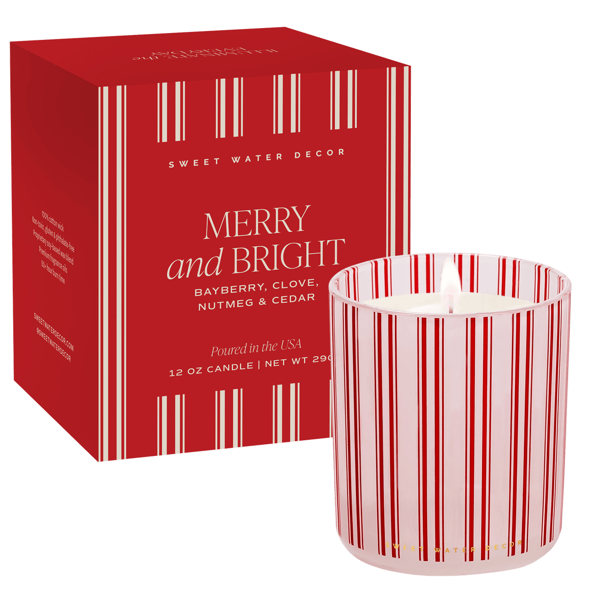 Merry and Bright Soy Candle - Boxed Tinted Glass Jar - 12 oz  (Online Exclusive