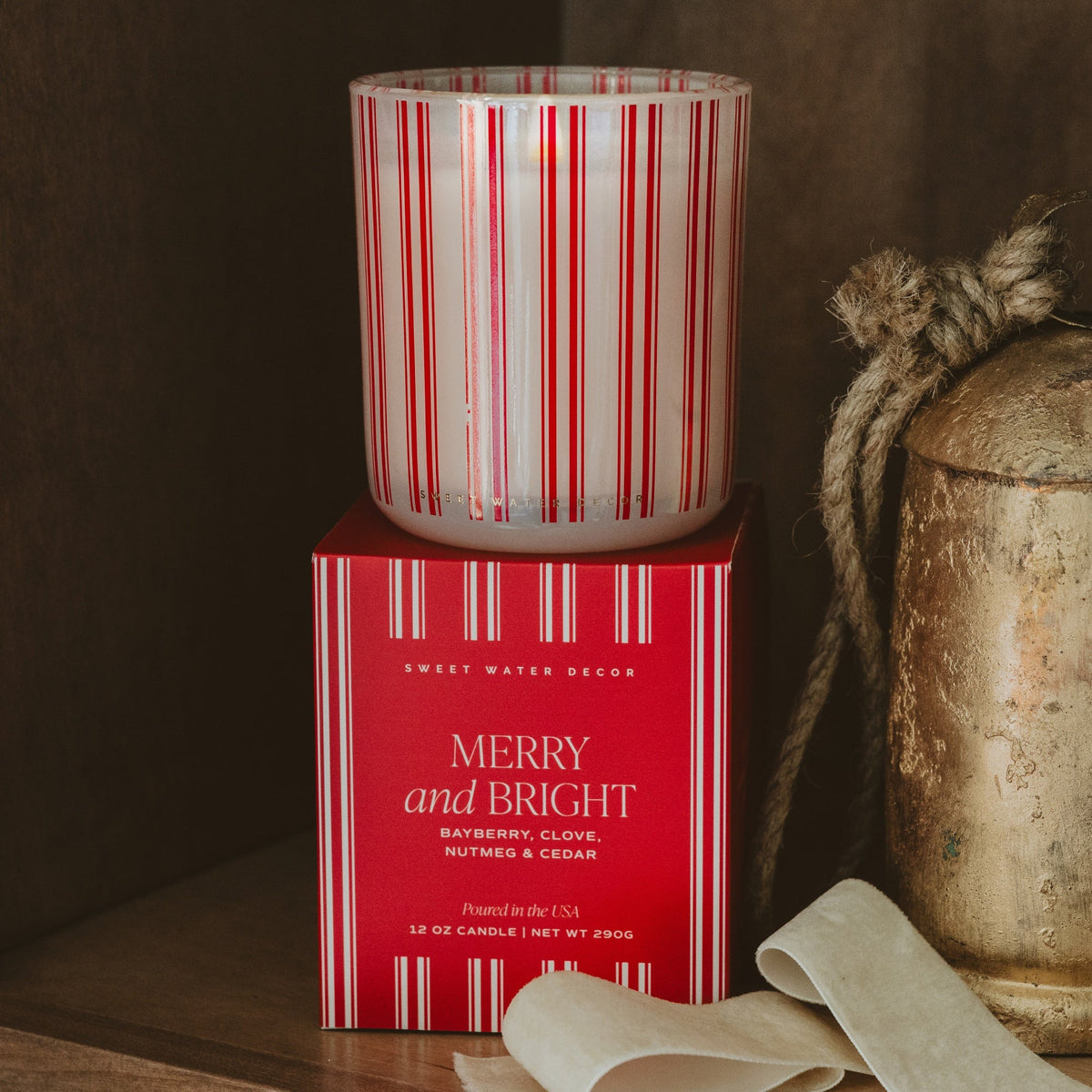 Merry and Bright Soy Candle - Boxed Tinted Glass Jar - 12 oz  (Online Exclusive